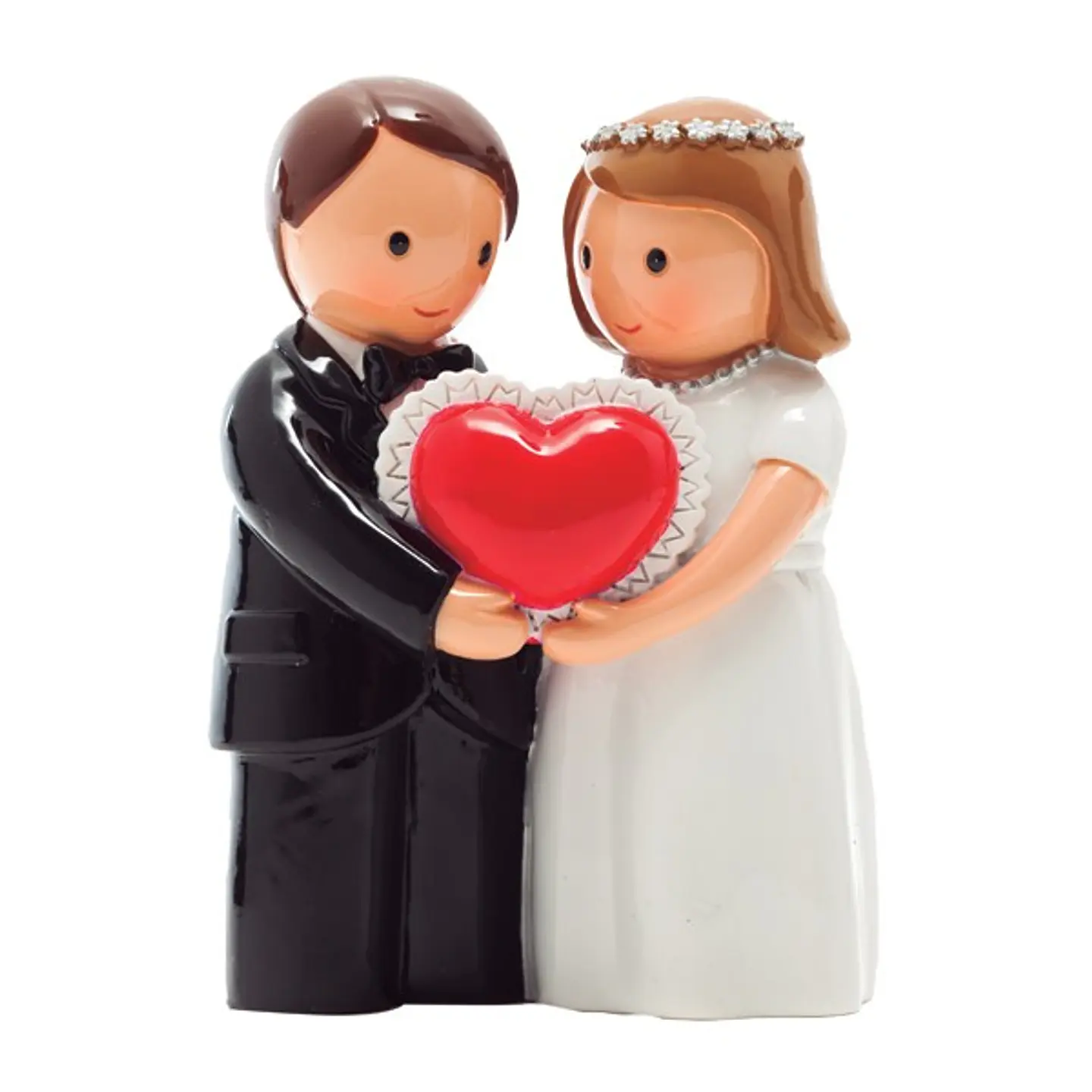 Casal noivos c/coração vermelho 1