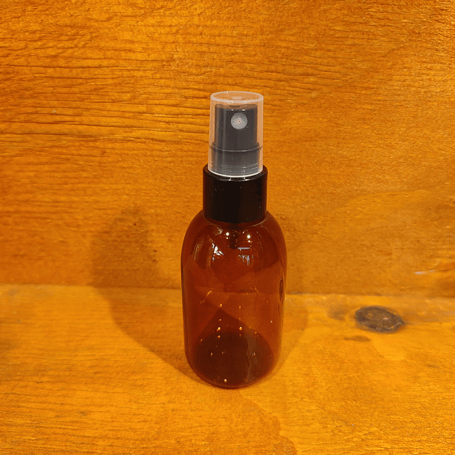 ﻿﻿Botella Ámbar 60ml con Spray ( tapa 20/410)