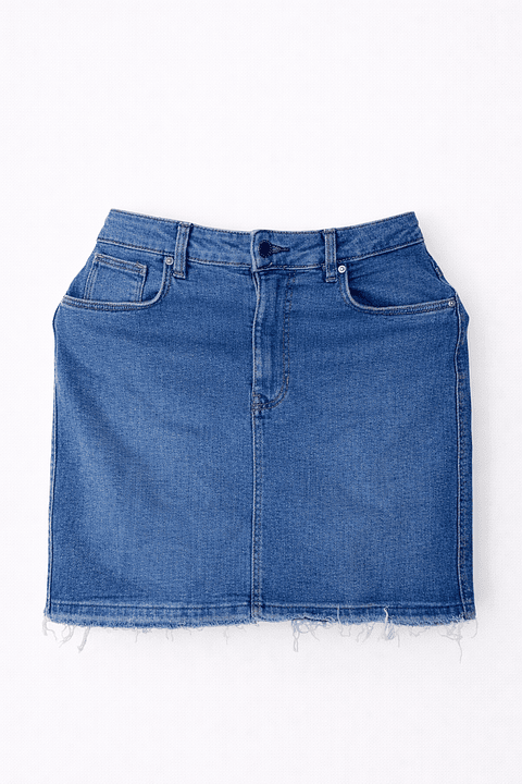 Falda High Rise mezclilla
