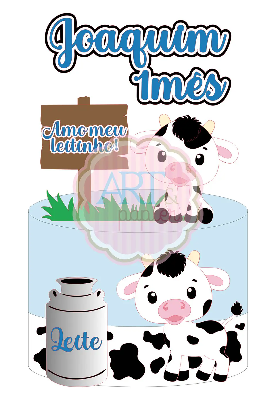 ARQUIVO DE CORTE Topo Amo Meu leitinho 1