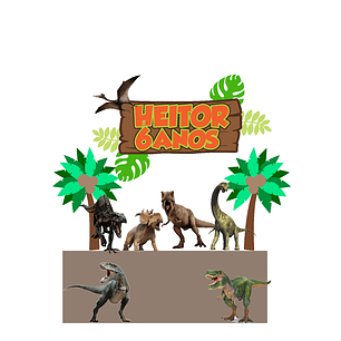 ARQUIVO TOPO DE BOLO DINOSSAURO