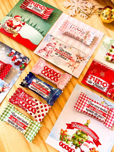 Arquivo de corte Balinhas e Cards Natal - Ilustracin