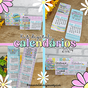 Arquivo de corte calendário 2024 - Desenhitos da Jana