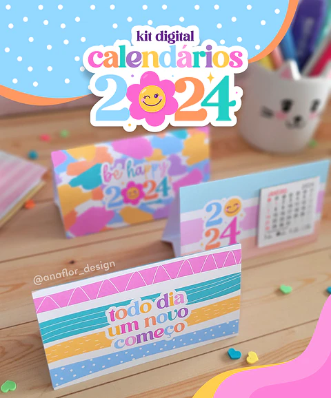 Kit Digital Calendário 2024 - Ana Flor