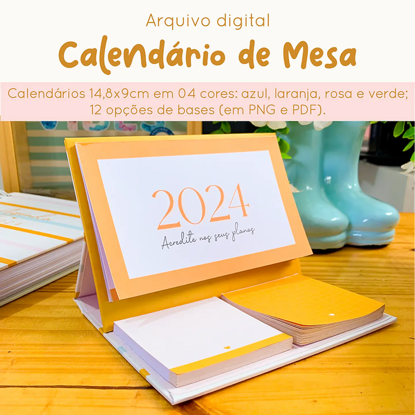 Calendário de Mesa 2024 - Papel Sorriso 1
