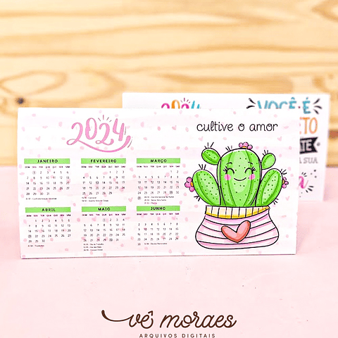  ARQUIVO DE CORTE COMBO CALENDÁRIO DE MESA 2024 - VÊ MORAES