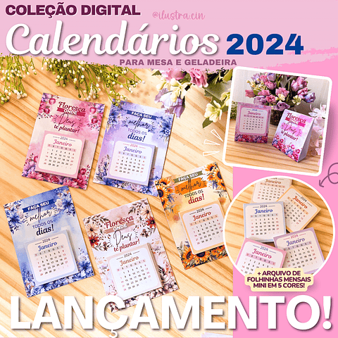 Kit Digital CALENDÁRIOS 2024 - Ilustracin
