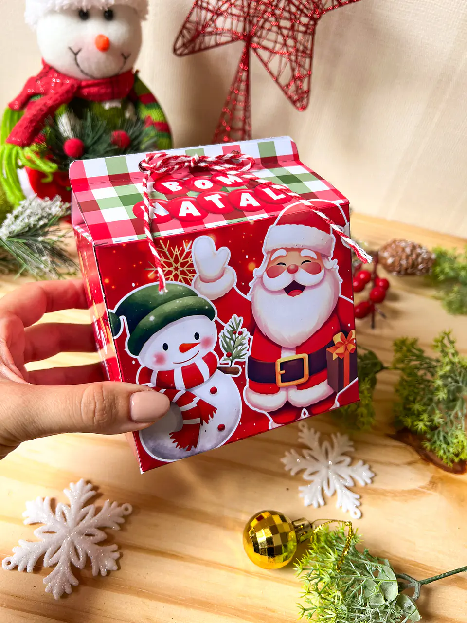 ARQUIVOS DE CORTE CAIXA CANECA NATAL - ILUSTRACIN 1