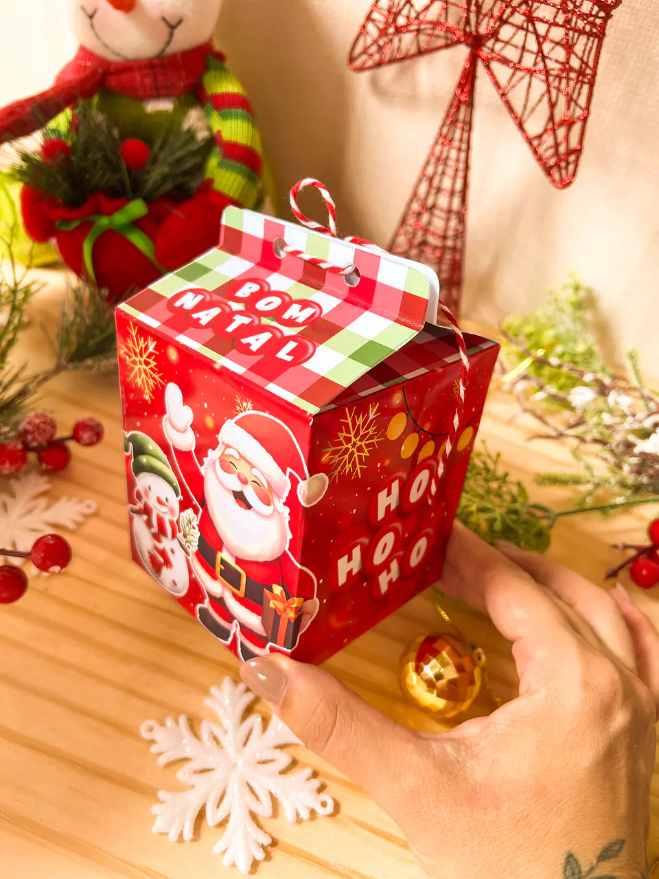 ARQUIVOS DE CORTE CAIXA MINI PANETONE NATAL - ILUSTRACIN 2