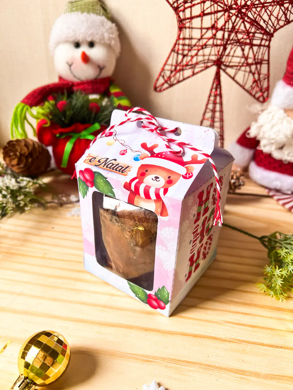ARQUIVOS DE CORTE CAIXA MINI PANETONE NATAL - ILUSTRACIN 5