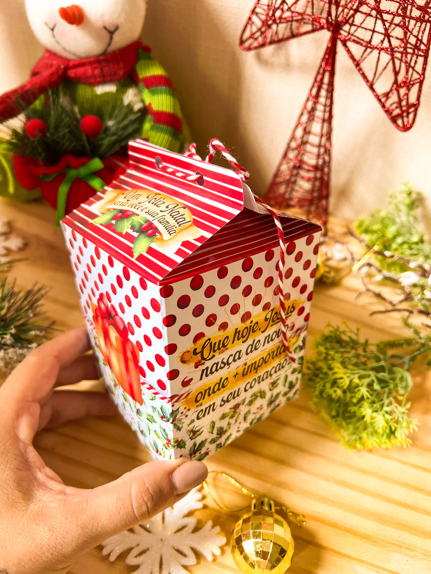ARQUIVOS DE CORTE CAIXA MINI PANETONE NATAL - ILUSTRACIN 8