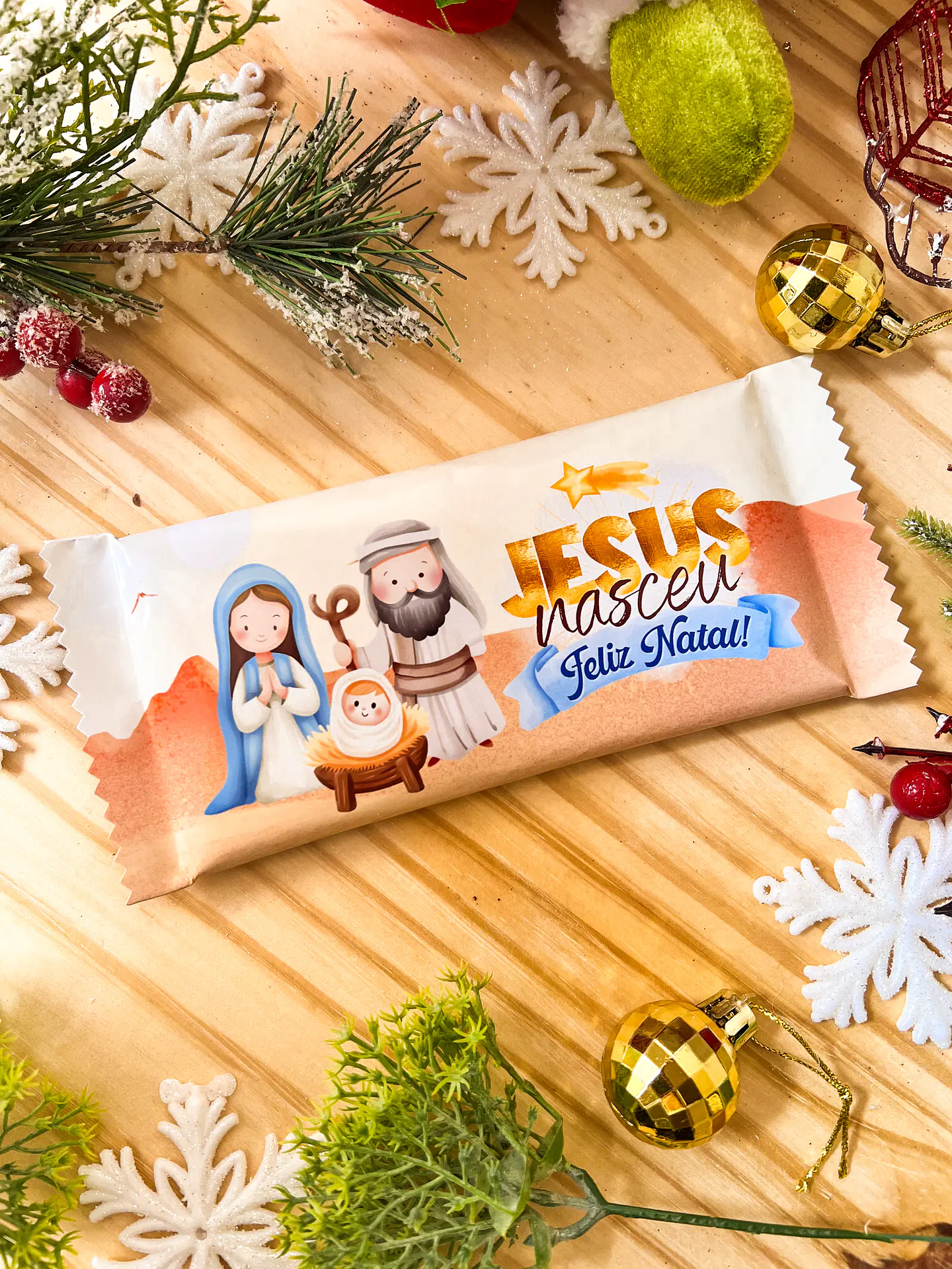 ARQUIVOS DE CORTE CHOCOLATE 80G NATAL - ILUSTRACIN 2