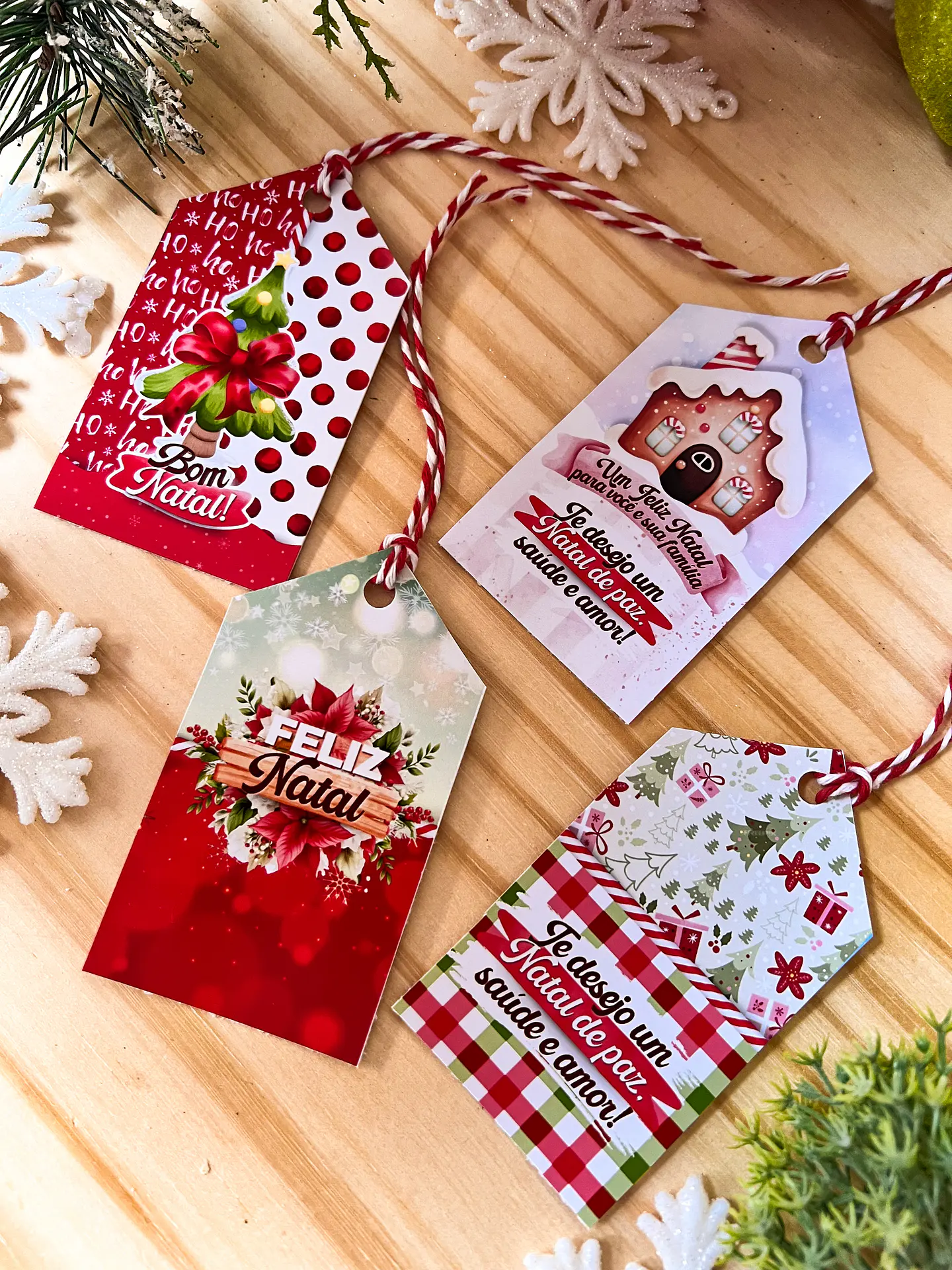 ARQUIVOS DE CORTE TAGS PRESENTES NATAL - ILUSTRACIN 1