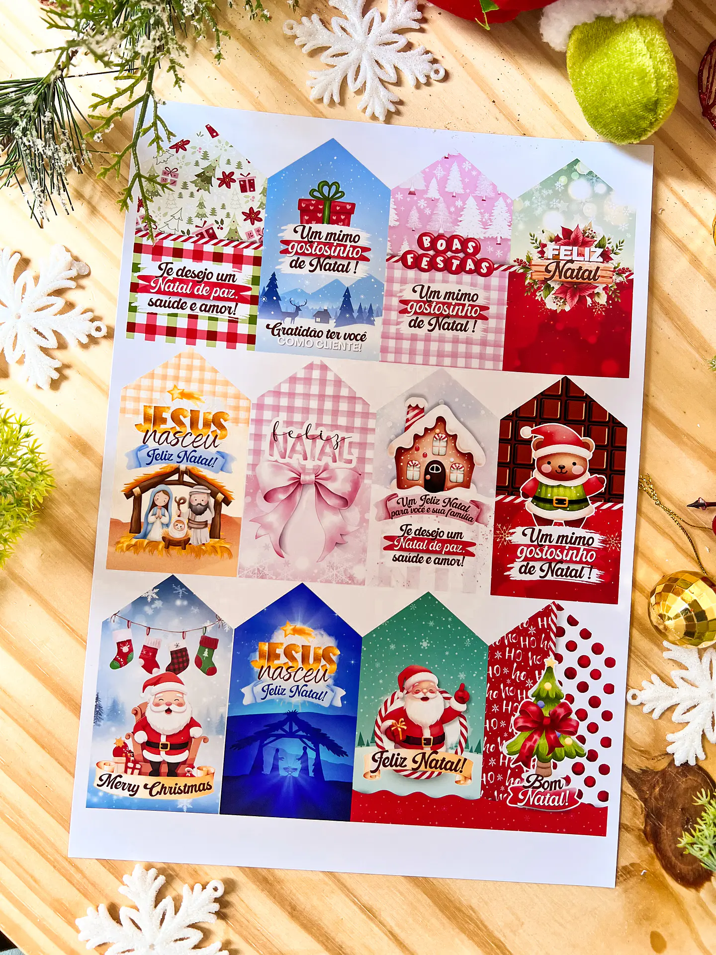 ARQUIVOS DE CORTE TAGS PRESENTES NATAL - ILUSTRACIN 3