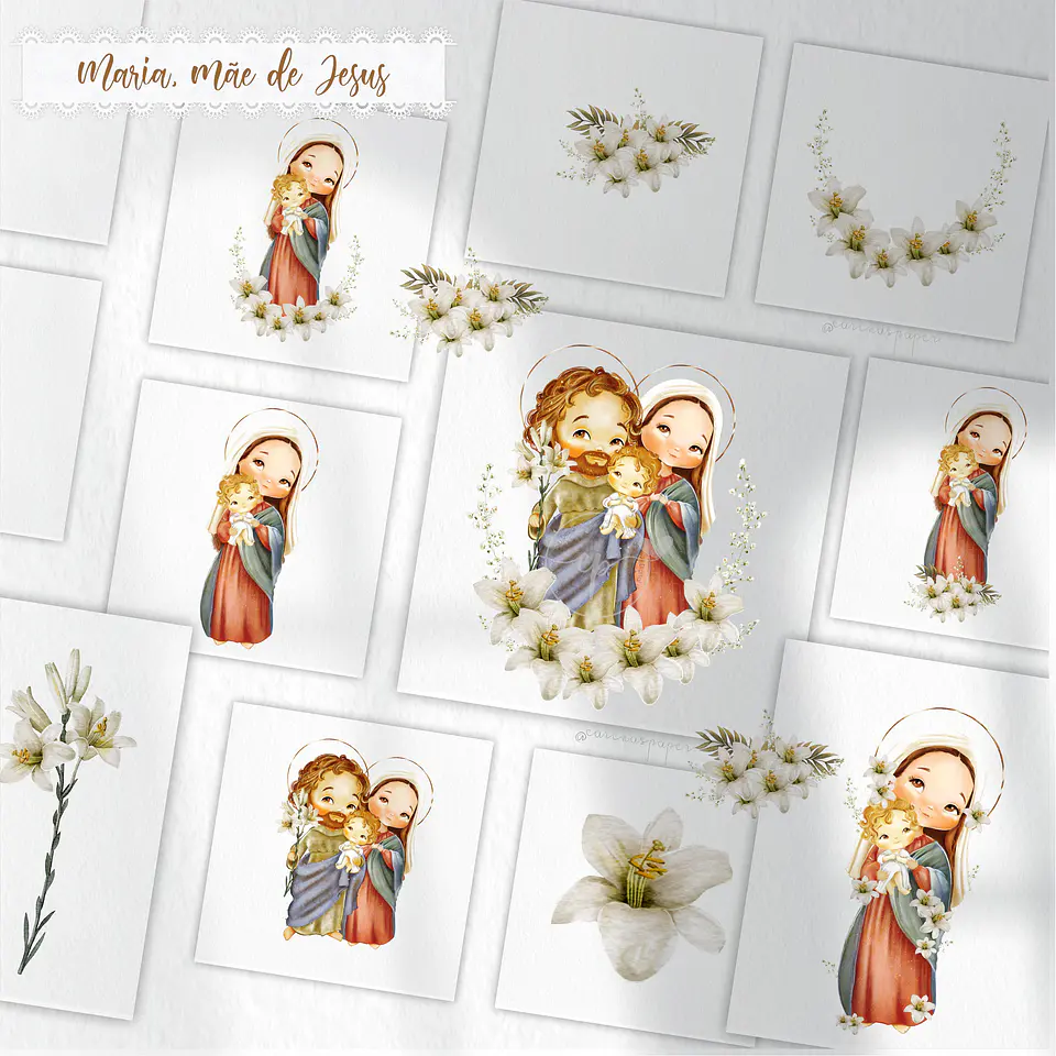 KIT DIGITAL MARIA MÃE DE JESUS - CARINAS PAPER 5