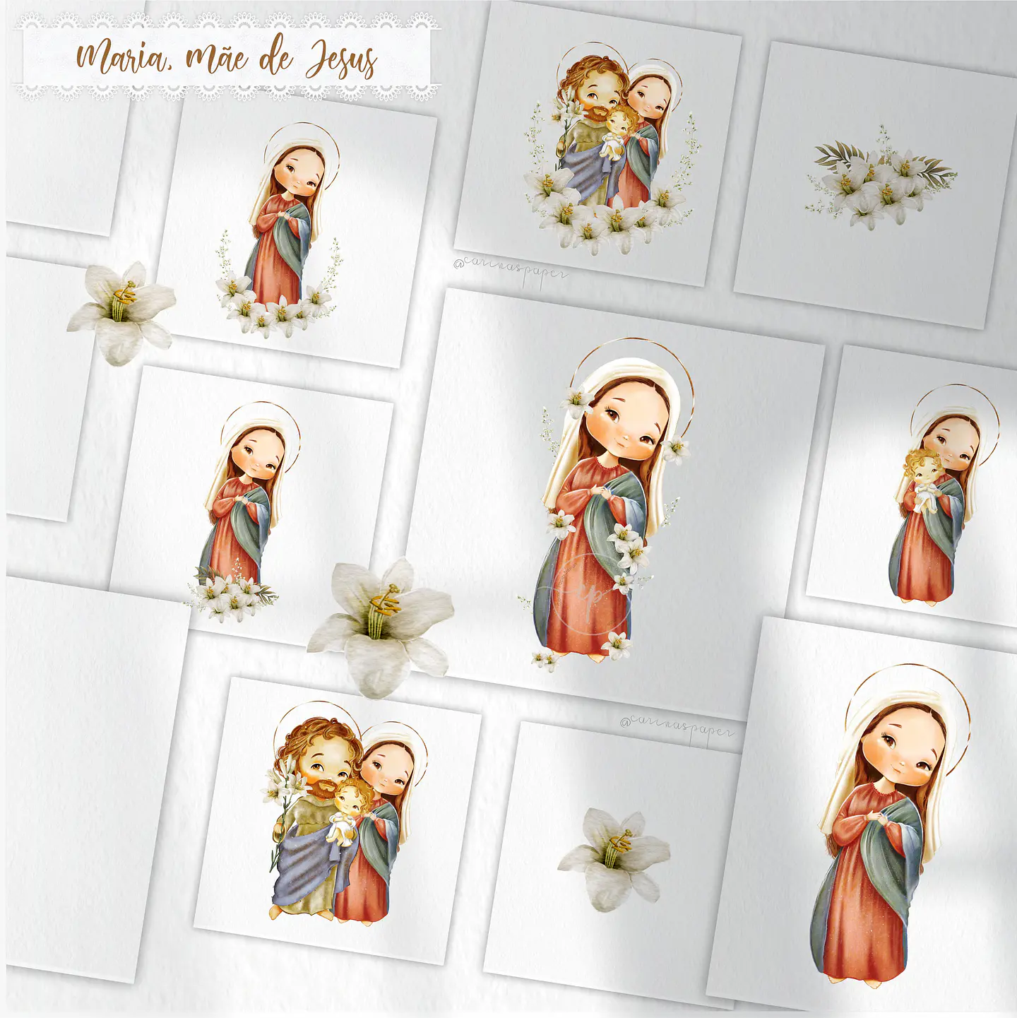 KIT DIGITAL MARIA MÃE DE JESUS - CARINAS PAPER 6