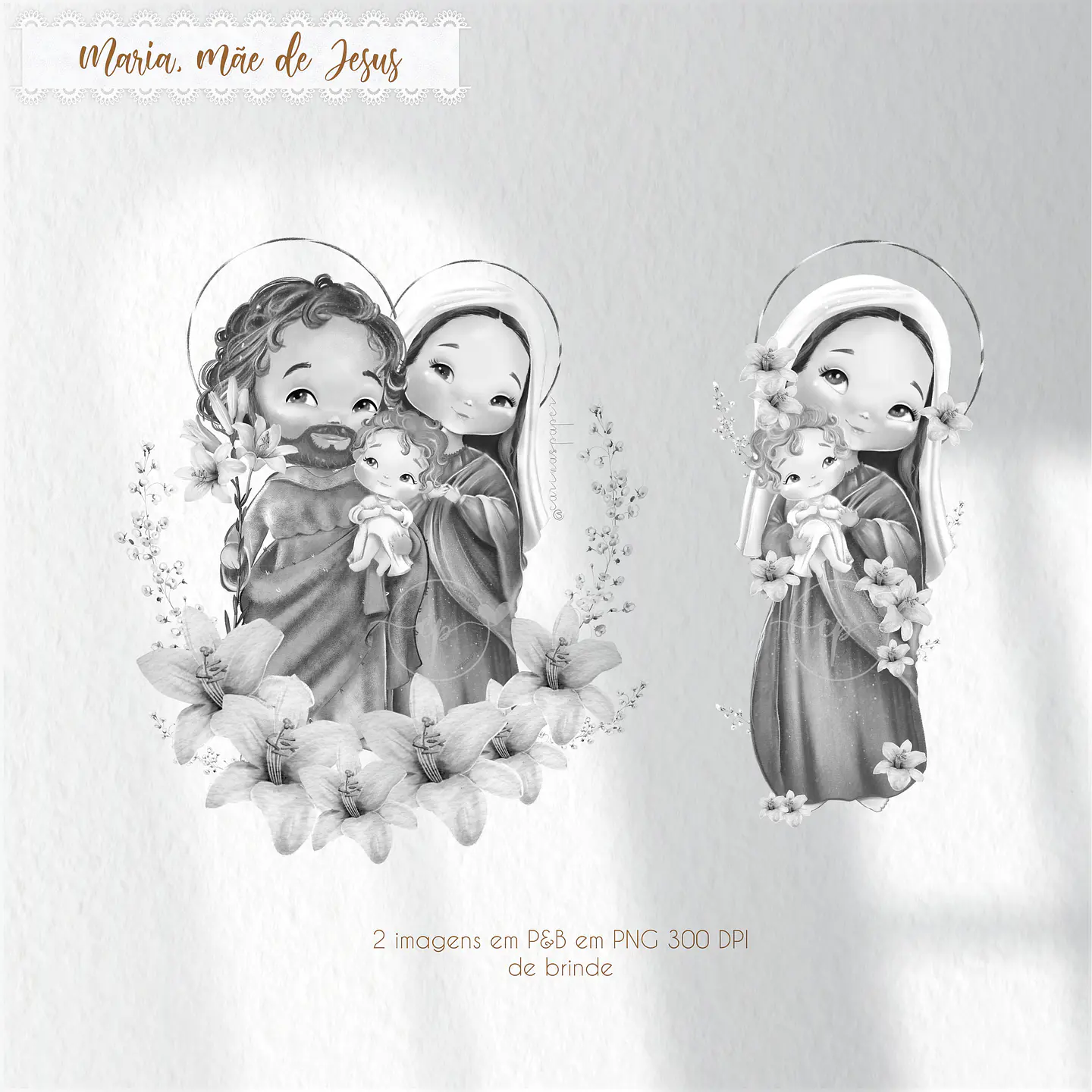 KIT DIGITAL MARIA MÃE DE JESUS - CARINAS PAPER 8