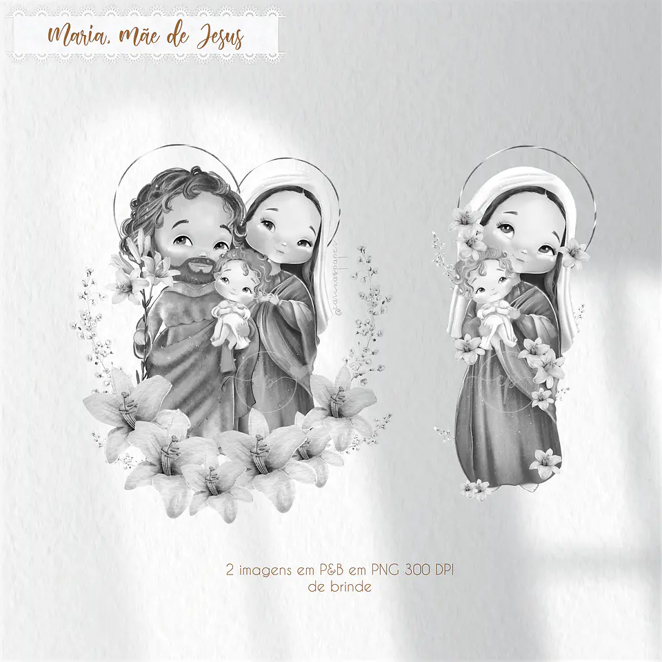 KIT DIGITAL MARIA MÃE DE JESUS - CARINAS PAPER 8