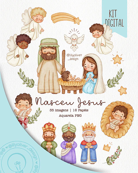 KIT DIGITAL NASCEU JESUS NATAL - LILLY OLIVER