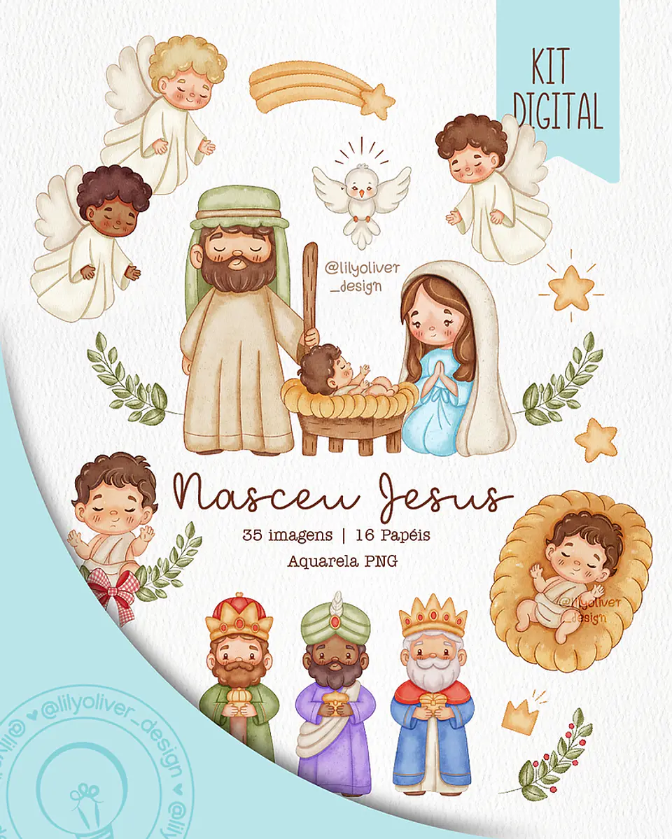 KIT DIGITAL NASCEU JESUS NATAL - LILLY OLIVER 1