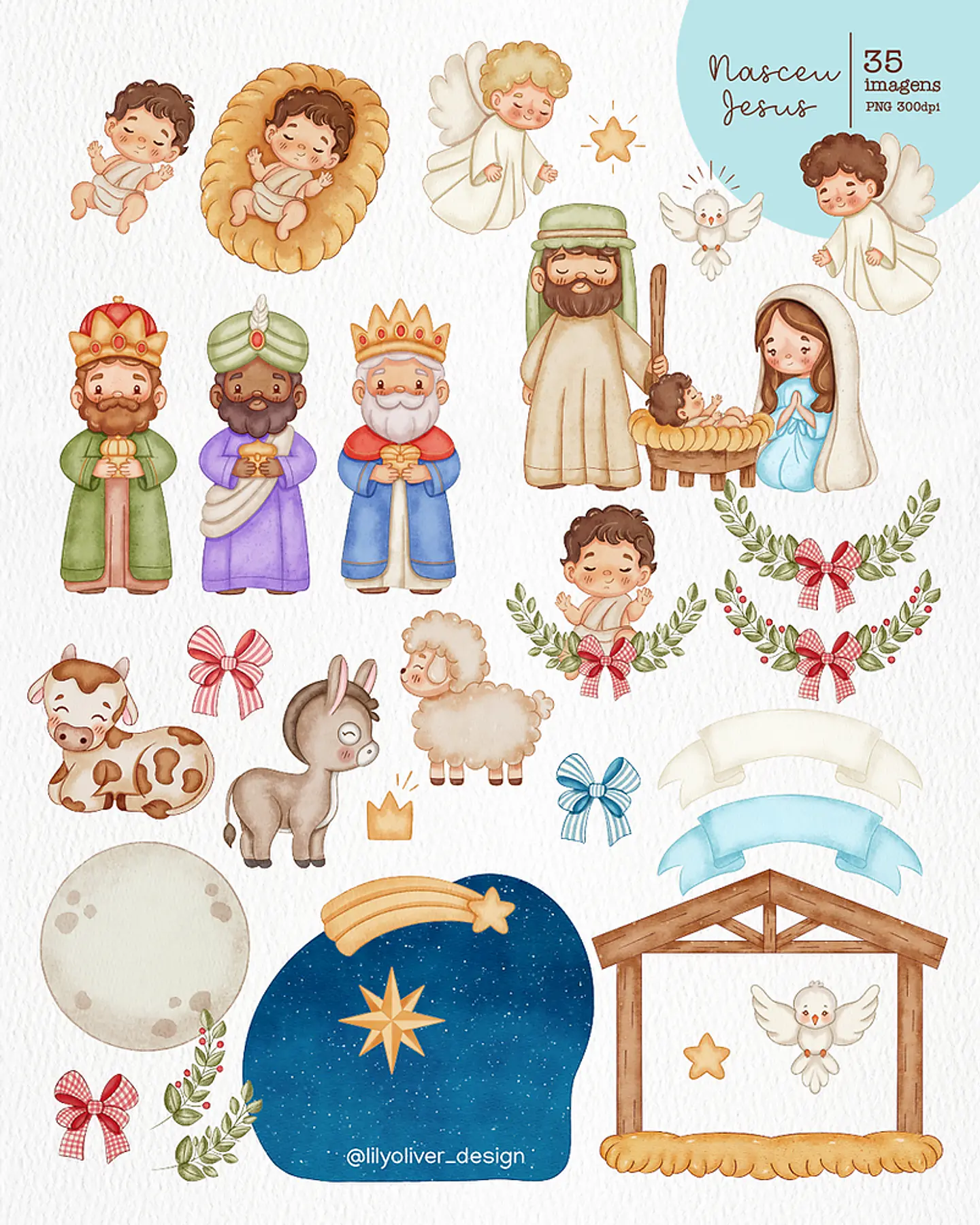 KIT DIGITAL NASCEU JESUS NATAL - LILLY OLIVER 2