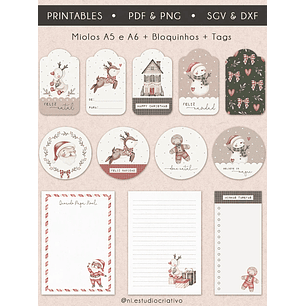 ARQUIVO DE CORTE PRINTABLES NATAL MÁGICO - NI ESTUDIO