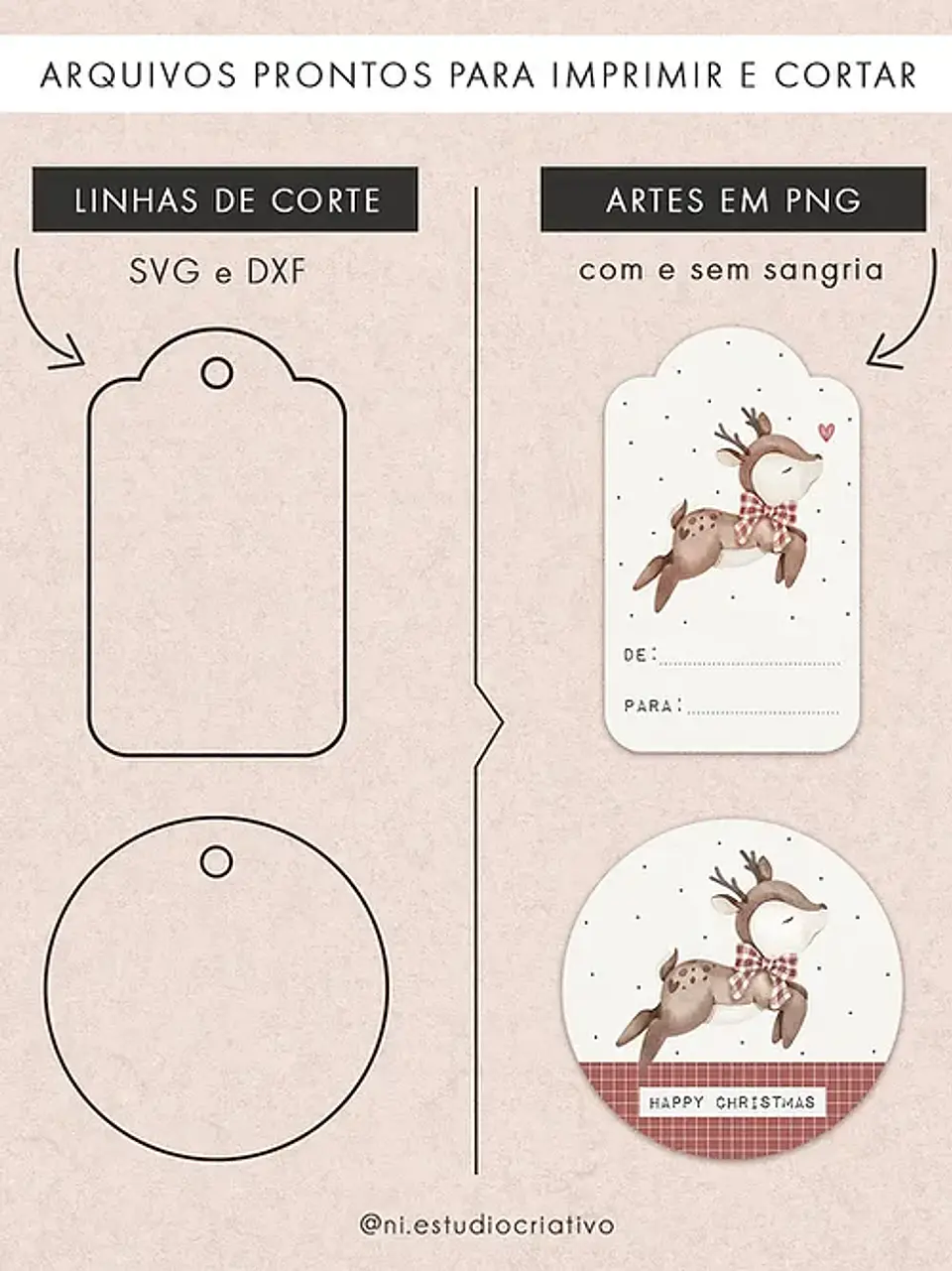 ARQUIVO DE CORTE PRINTABLES NATAL MÁGICO - NI ESTUDIO 3
