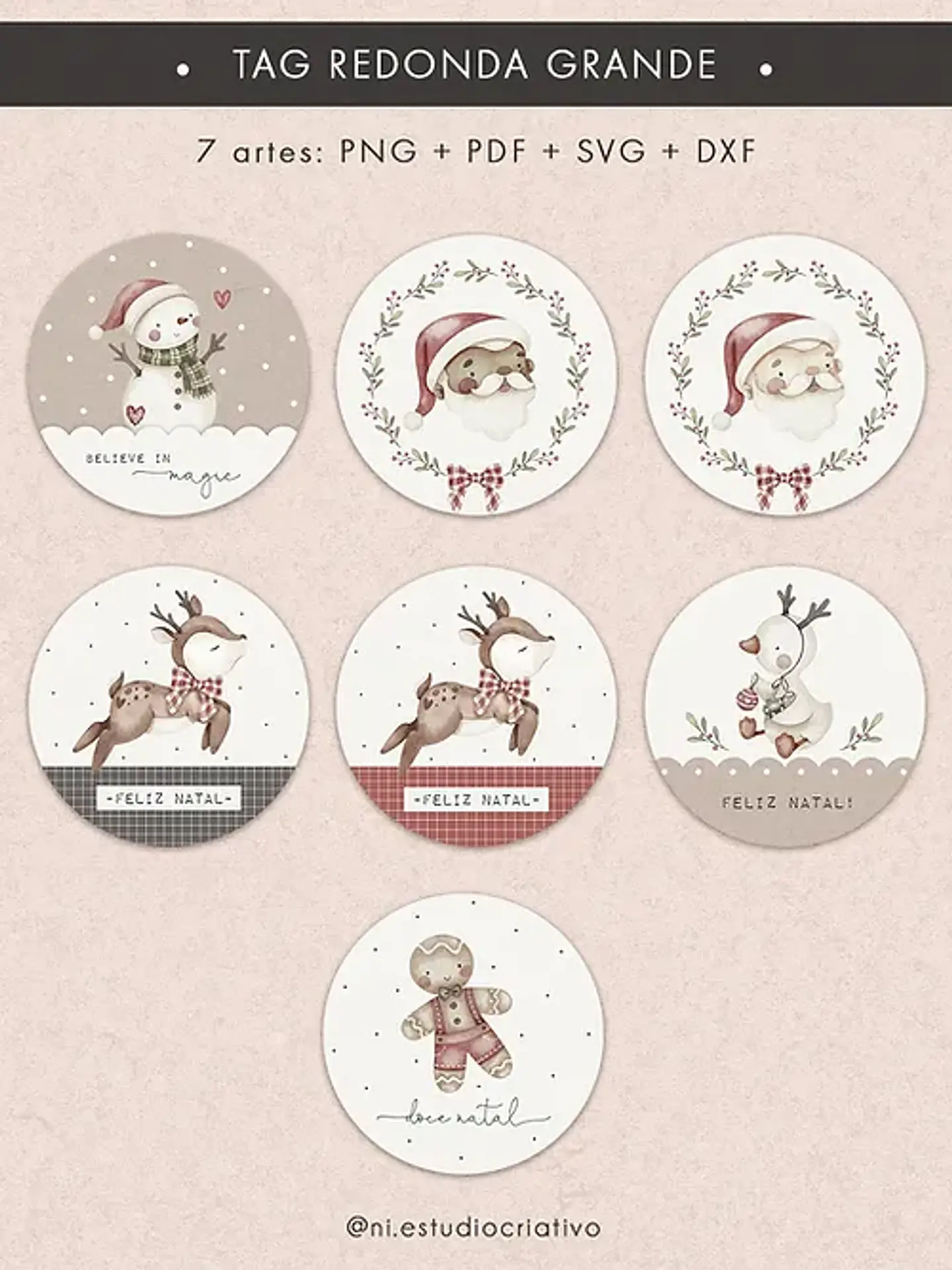 ARQUIVO DE CORTE PRINTABLES NATAL MÁGICO - NI ESTUDIO 6