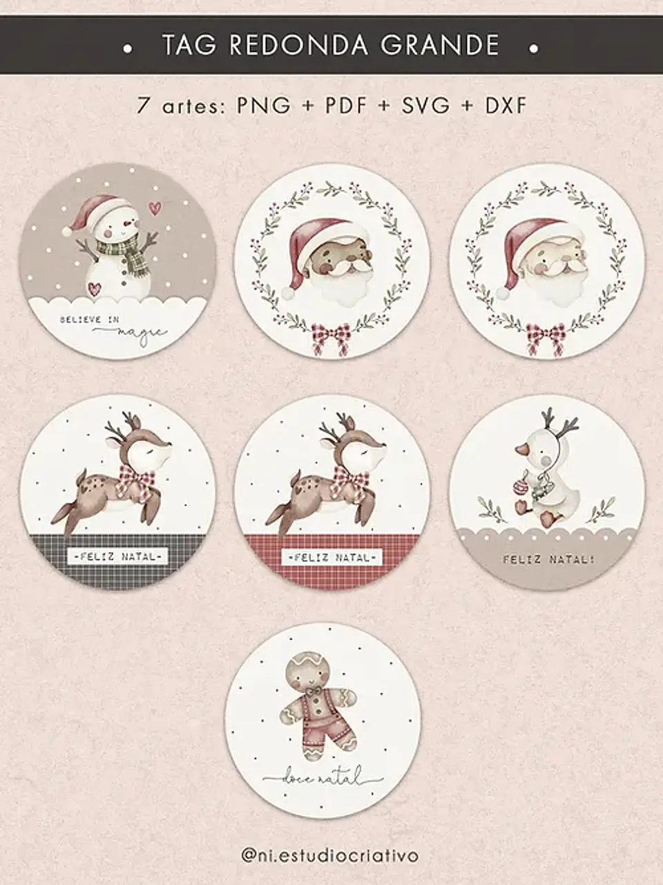 ARQUIVO DE CORTE PRINTABLES NATAL MÁGICO - NI ESTUDIO 6