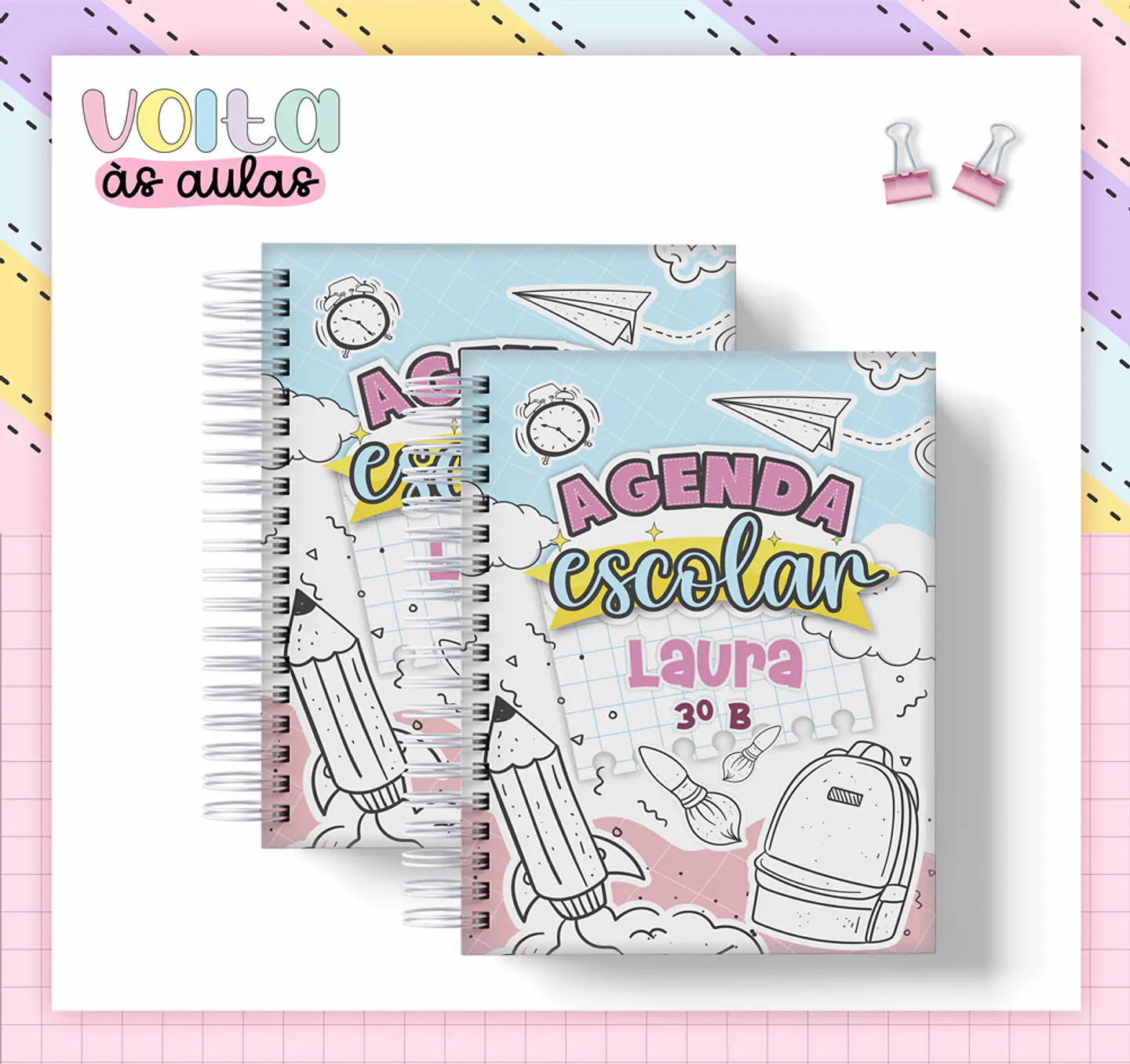 Arquivo Encadernação Agenda Escolar A5 2024 - LINA CRIATIVA 6