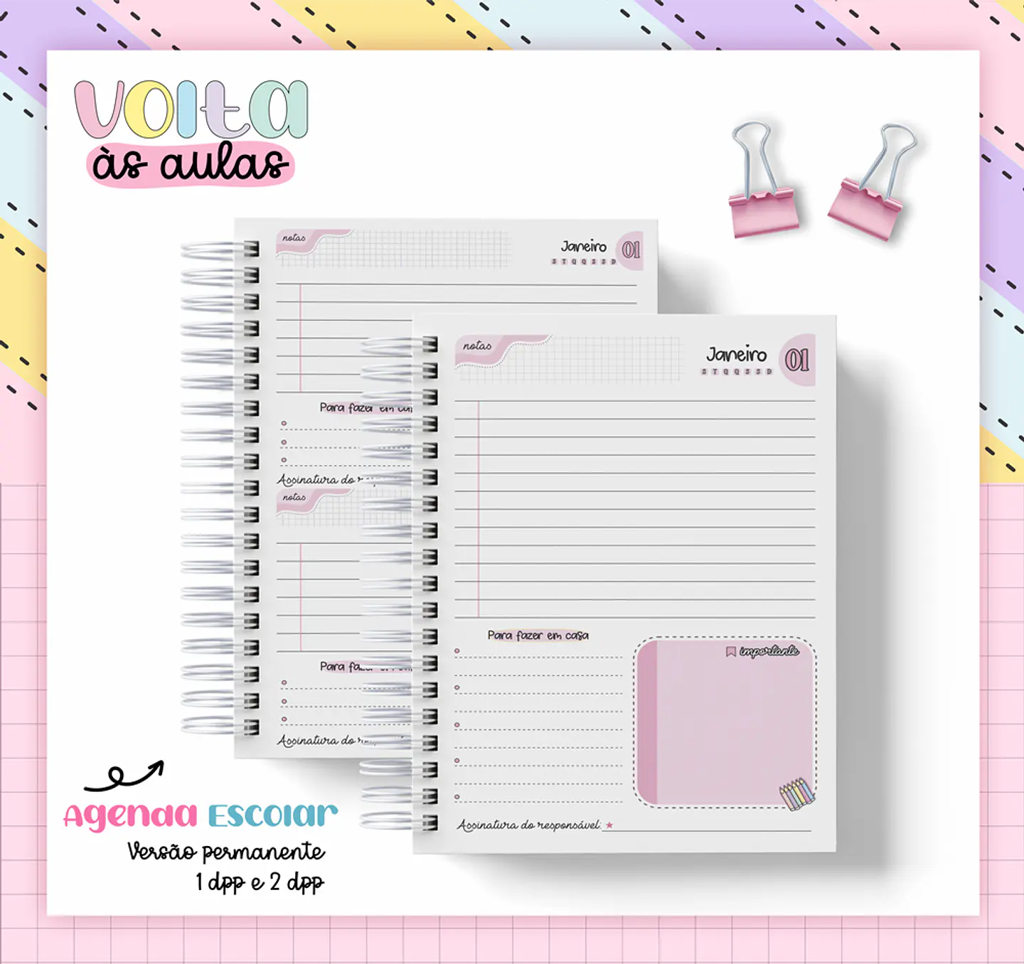 Arquivo Encadernação Agenda Escolar A5 2024 - LINA CRIATIVA 10