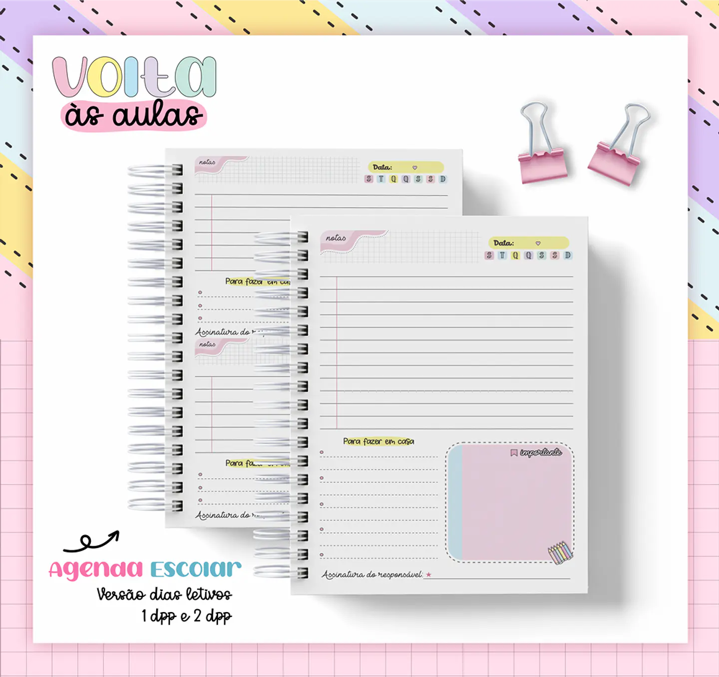 Arquivo Encadernação Agenda Escolar A5 2024 - LINA CRIATIVA 12