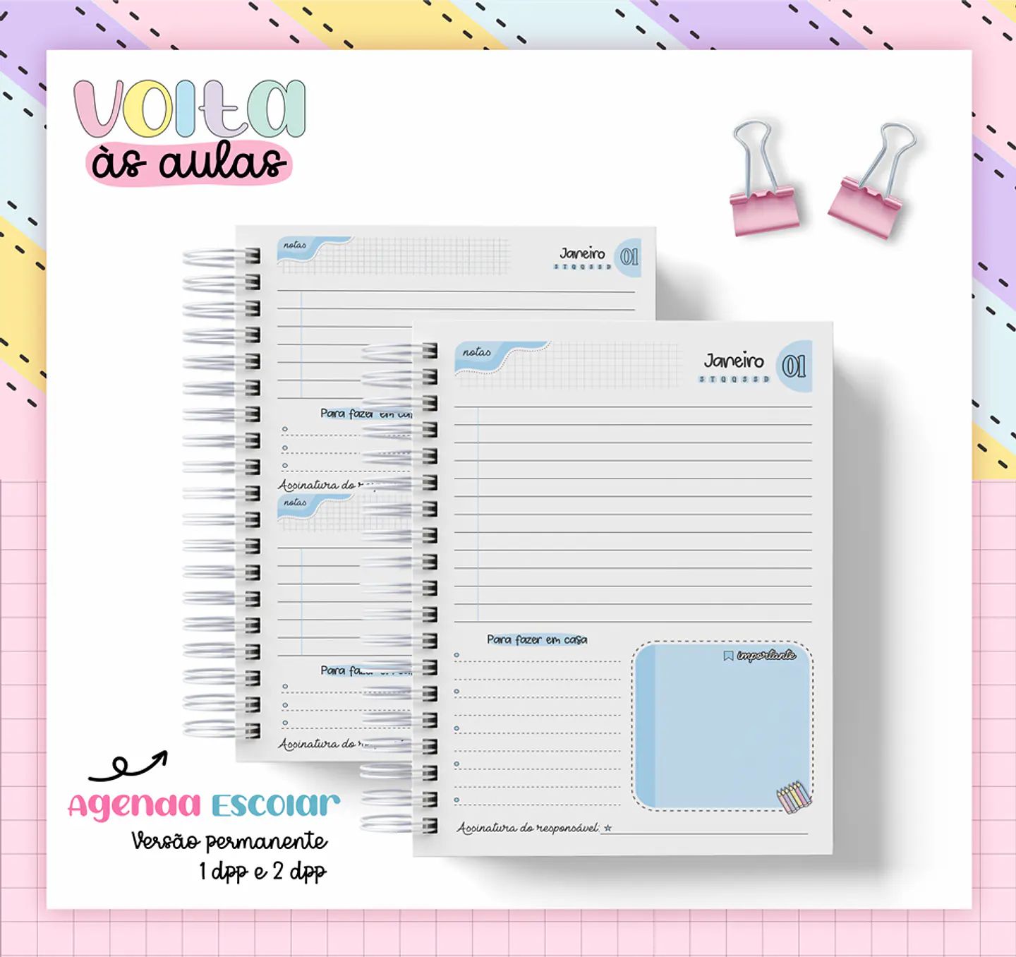 Arquivo Encadernação Agenda Escolar A5 2024 - LINA CRIATIVA 16