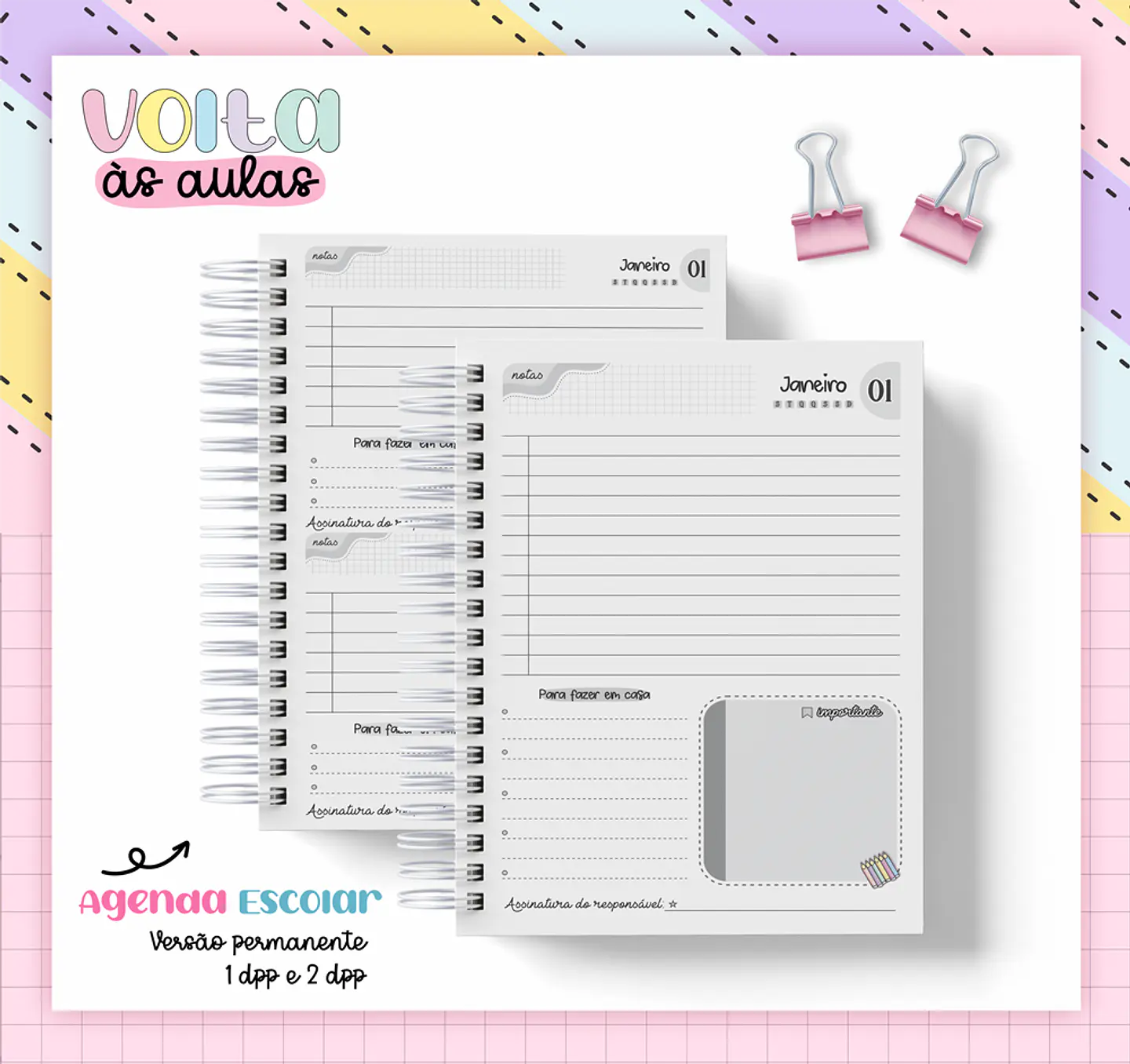 Arquivo Encadernação Agenda Escolar A5 2024 - LINA CRIATIVA 19