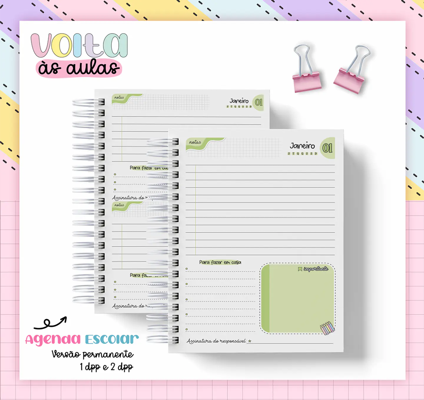 Arquivo Encadernação Agenda Escolar A5 2024 - LINA CRIATIVA 22