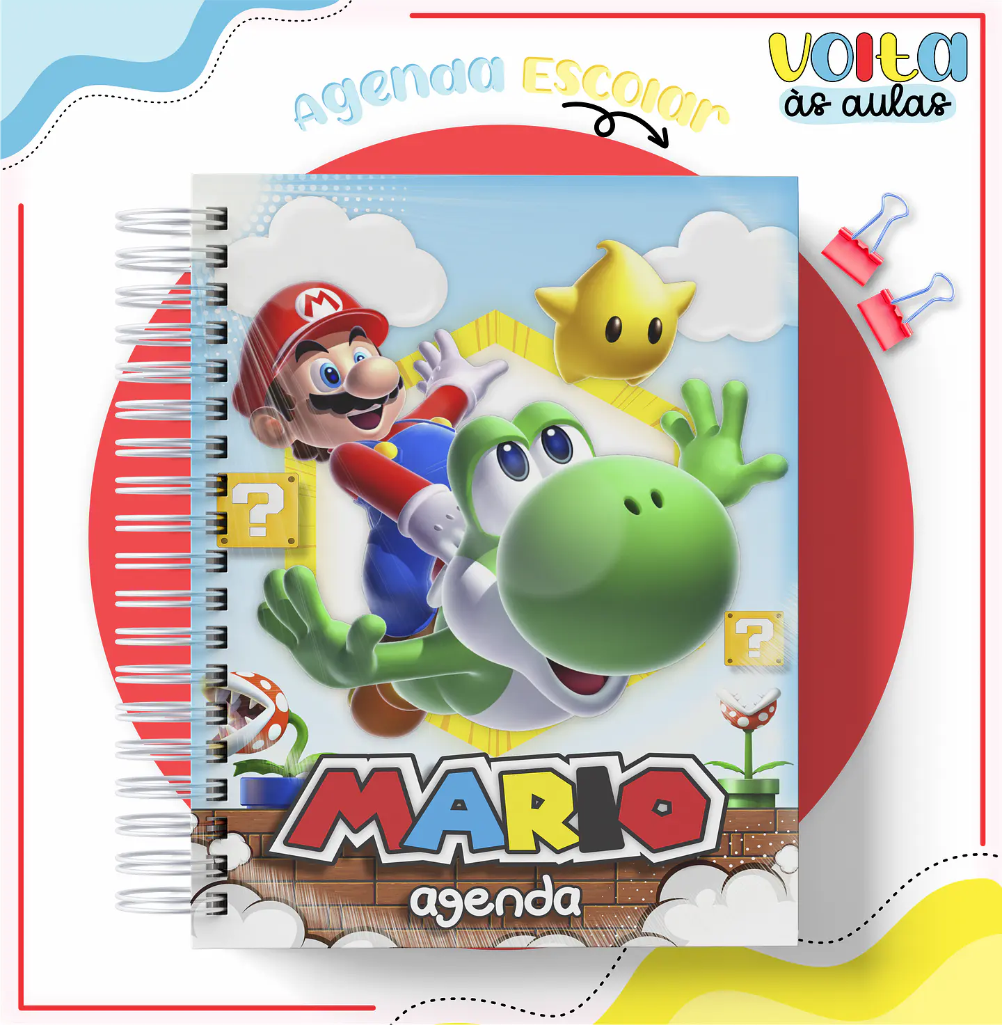 ARQUIVO ENCADERNAÇÃO KIT ESCOLAR SUPER MARIO - LINA CRIATIVA 11