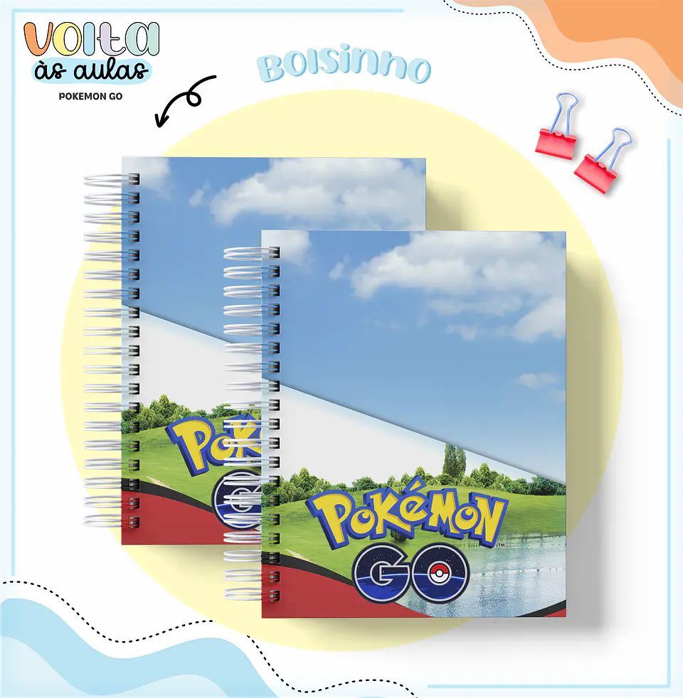 ARQUIVO ENCADERNAÇÃO KIT ESCOLAR POKEMON GO - LINA CRIATIVA 4