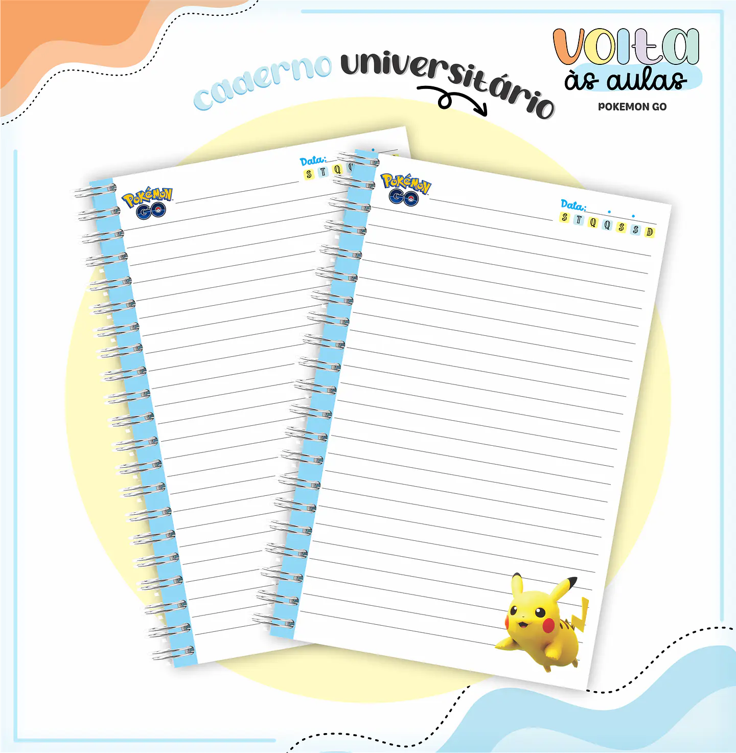 ARQUIVO ENCADERNAÇÃO KIT ESCOLAR POKEMON GO - LINA CRIATIVA 7