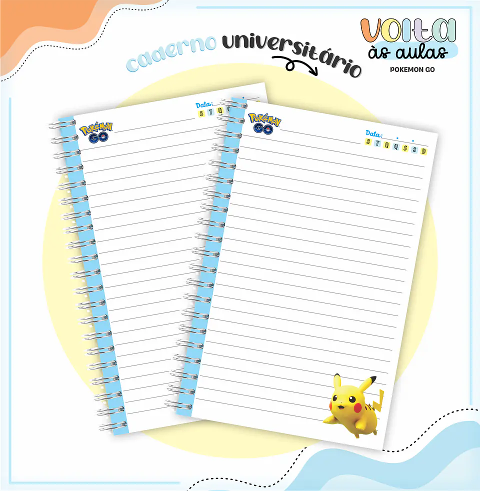 ARQUIVO ENCADERNAÇÃO KIT ESCOLAR POKEMON GO - LINA CRIATIVA 7