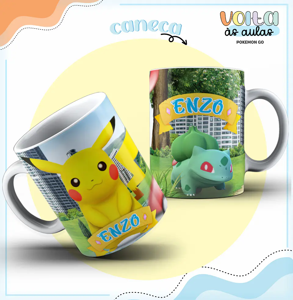 ARQUIVO ENCADERNAÇÃO KIT ESCOLAR POKEMON GO - LINA CRIATIVA 11