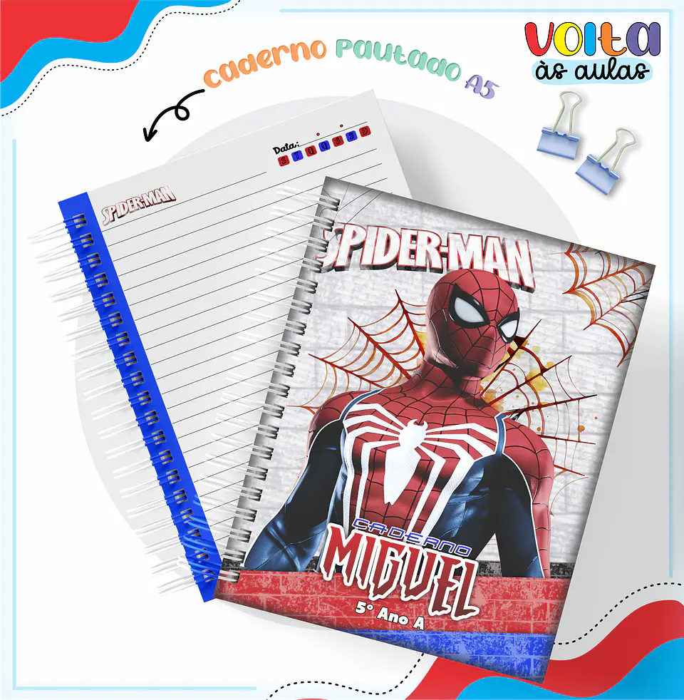 ARQUIVO ENCADERNAÇÃO KIT ESCOLAR HOMEM ARANHA - LINA CRIATIVA 3