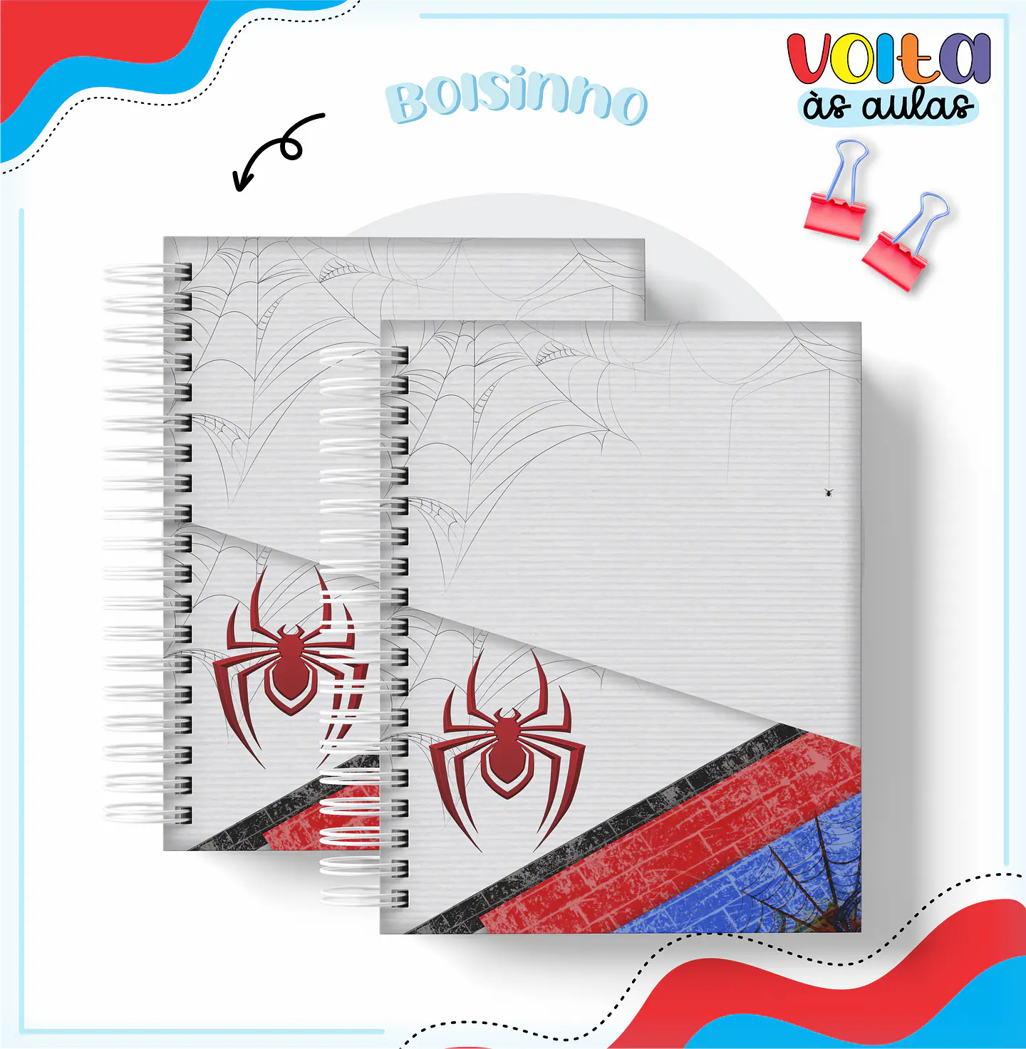 ARQUIVO ENCADERNAÇÃO KIT ESCOLAR HOMEM ARANHA - LINA CRIATIVA 4