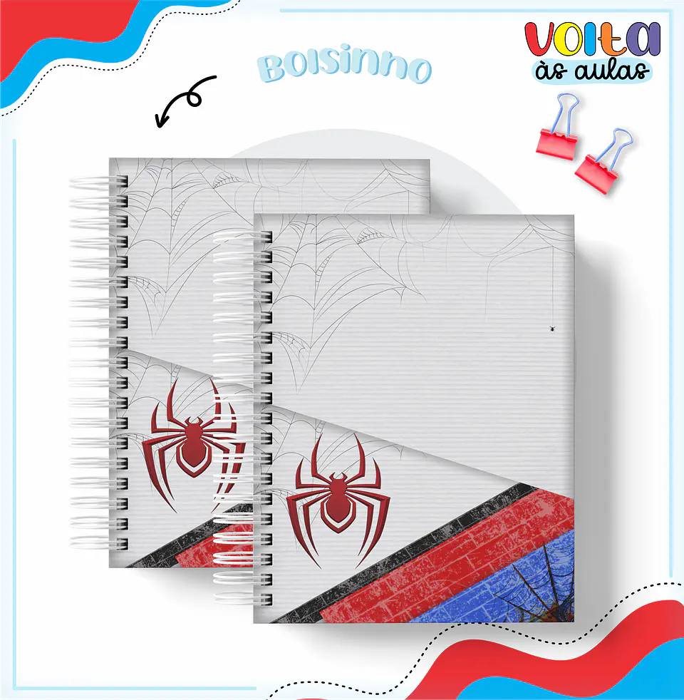 ARQUIVO ENCADERNAÇÃO KIT ESCOLAR HOMEM ARANHA - LINA CRIATIVA 4