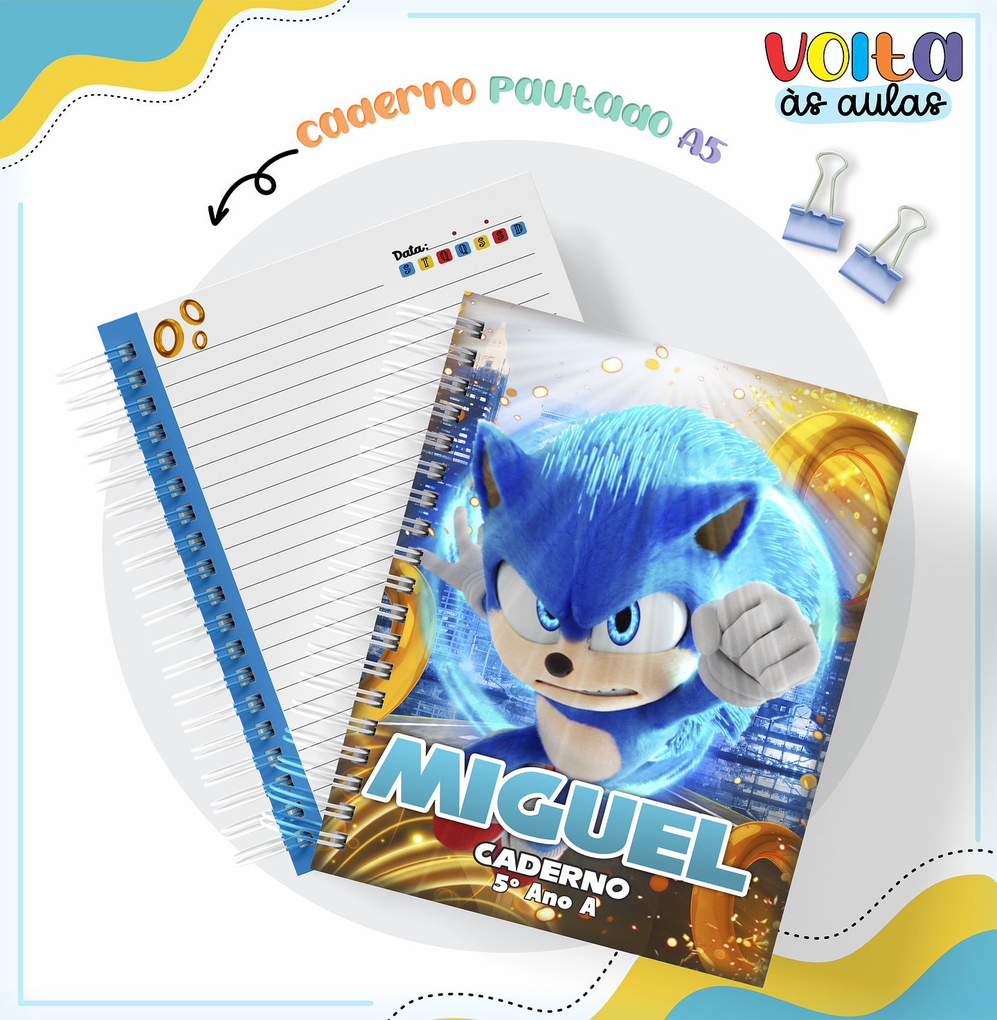 ARQUIVO ENCADERNAÇÃO KIT ESCOLAR SONIC - LINA CRIATIVA 3