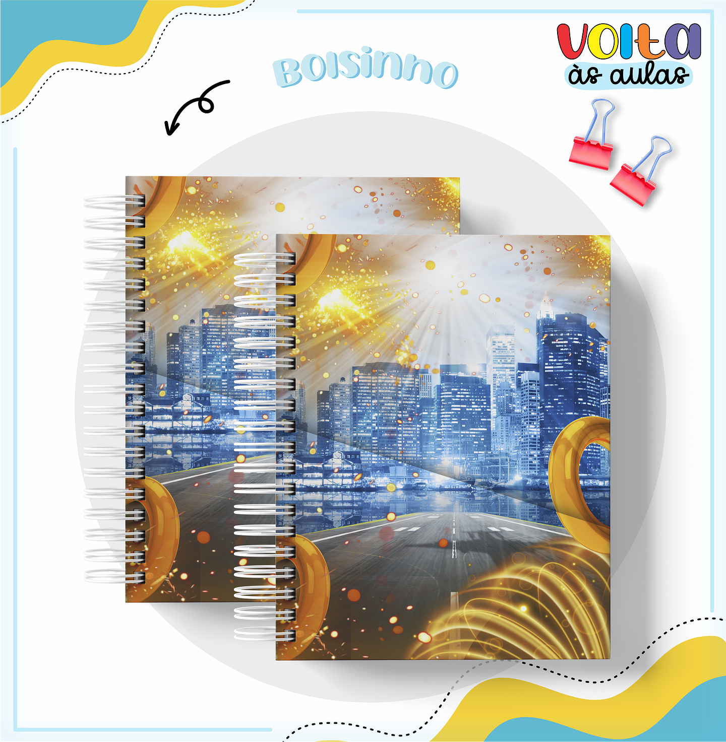 ARQUIVO ENCADERNAÇÃO KIT ESCOLAR SONIC - LINA CRIATIVA 4