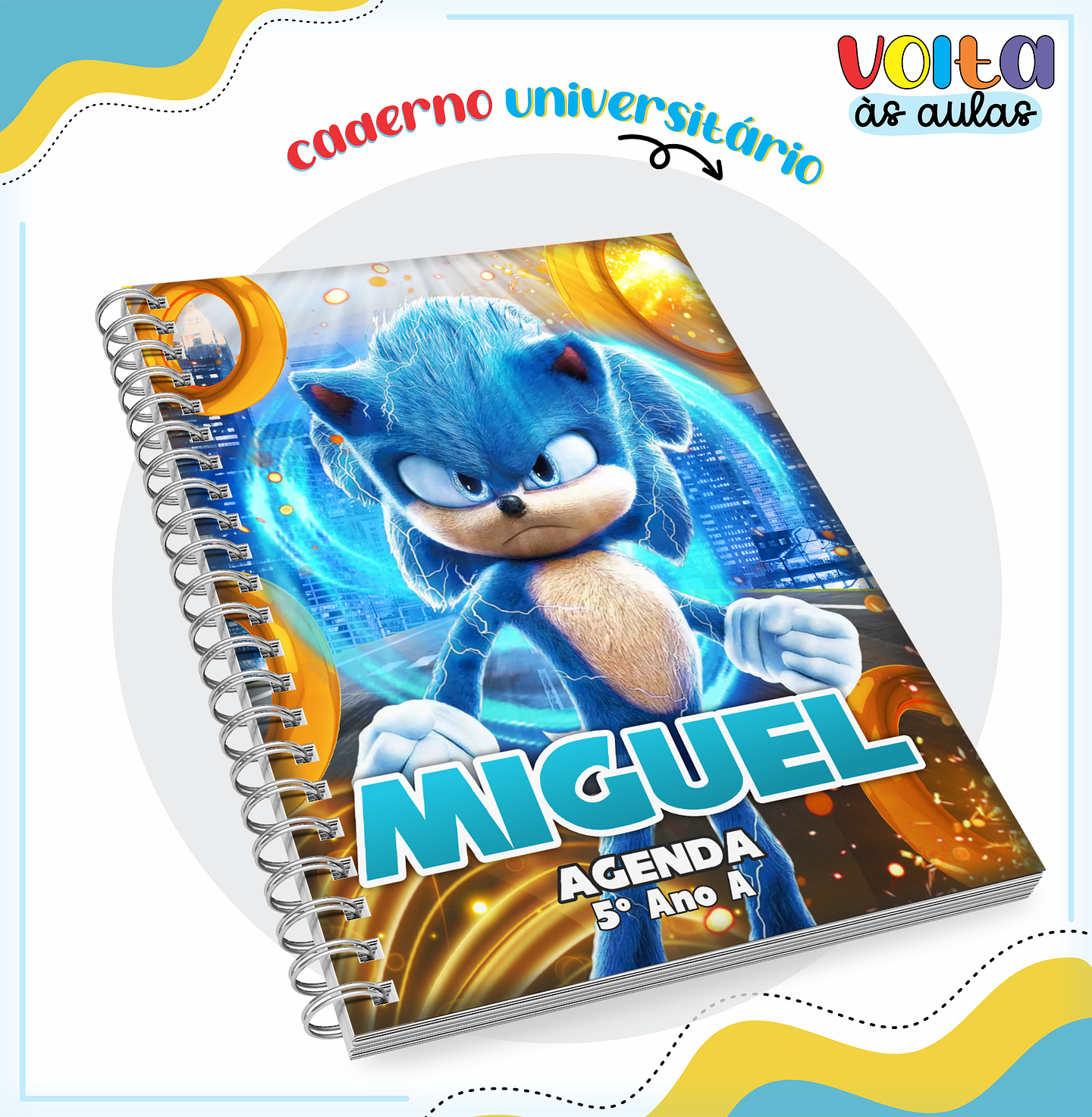 ARQUIVO ENCADERNAÇÃO KIT ESCOLAR SONIC - LINA CRIATIVA 8