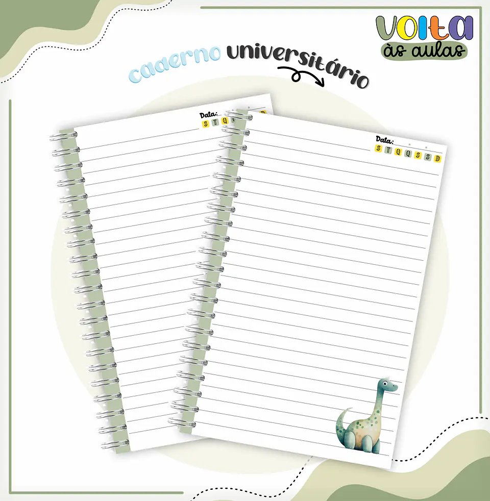 ARQUIVO ENCADERNAÇÃO KIT ESCOLAR DINOSSAUROS - LINA CRIATIVA 5