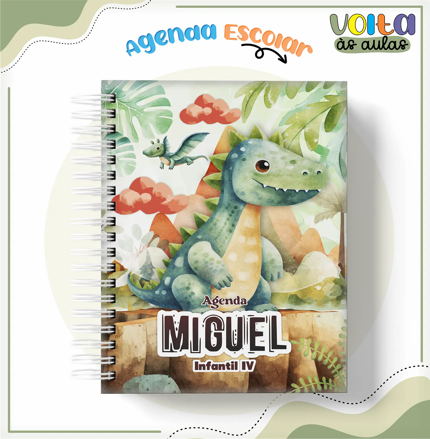 ARQUIVO ENCADERNAÇÃO KIT ESCOLAR DINOSSAUROS - LINA CRIATIVA 12