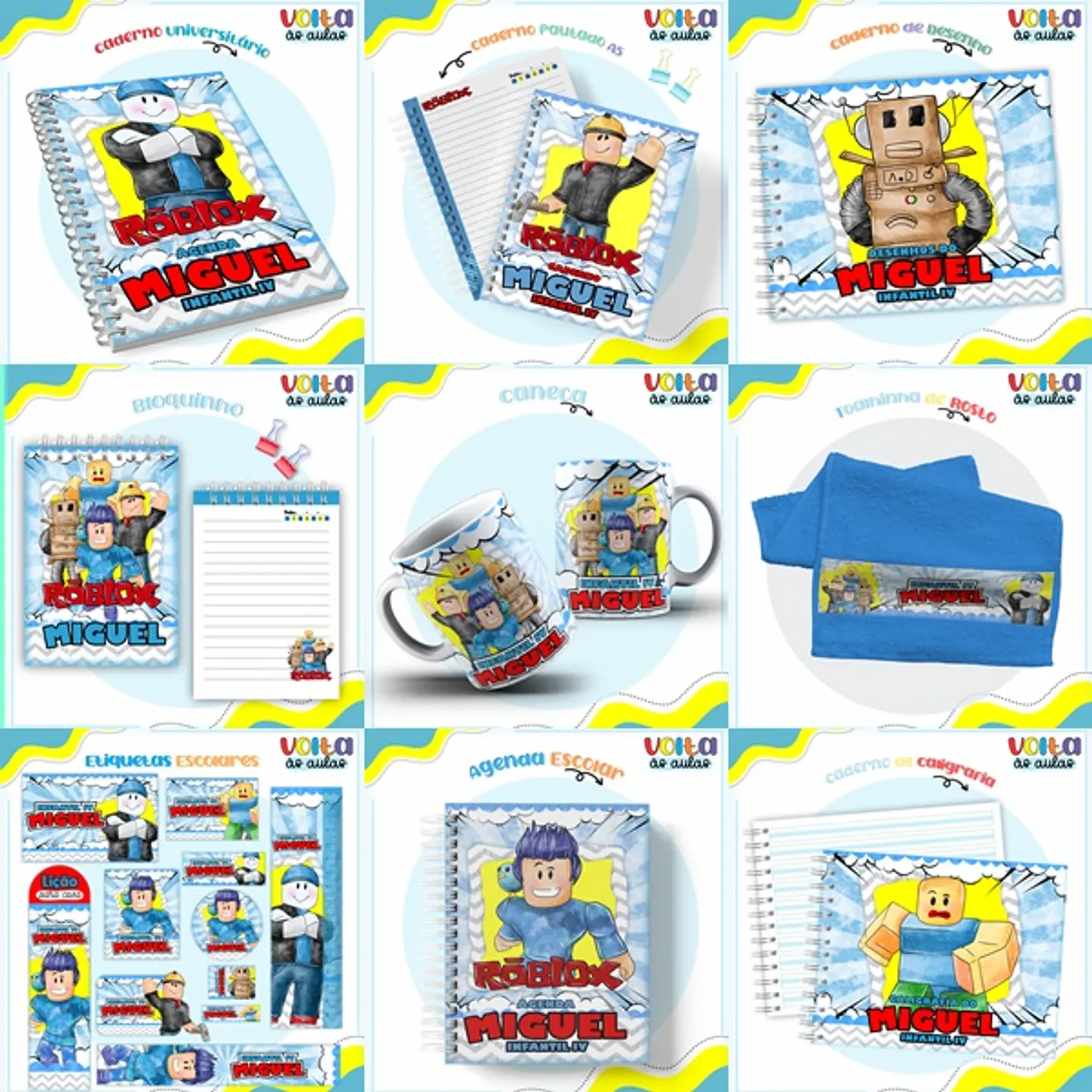 ARQUIVO ENCADERNAÇÃO KIT ESCOLAR ROBLOX - LINA CRIATIVA 1