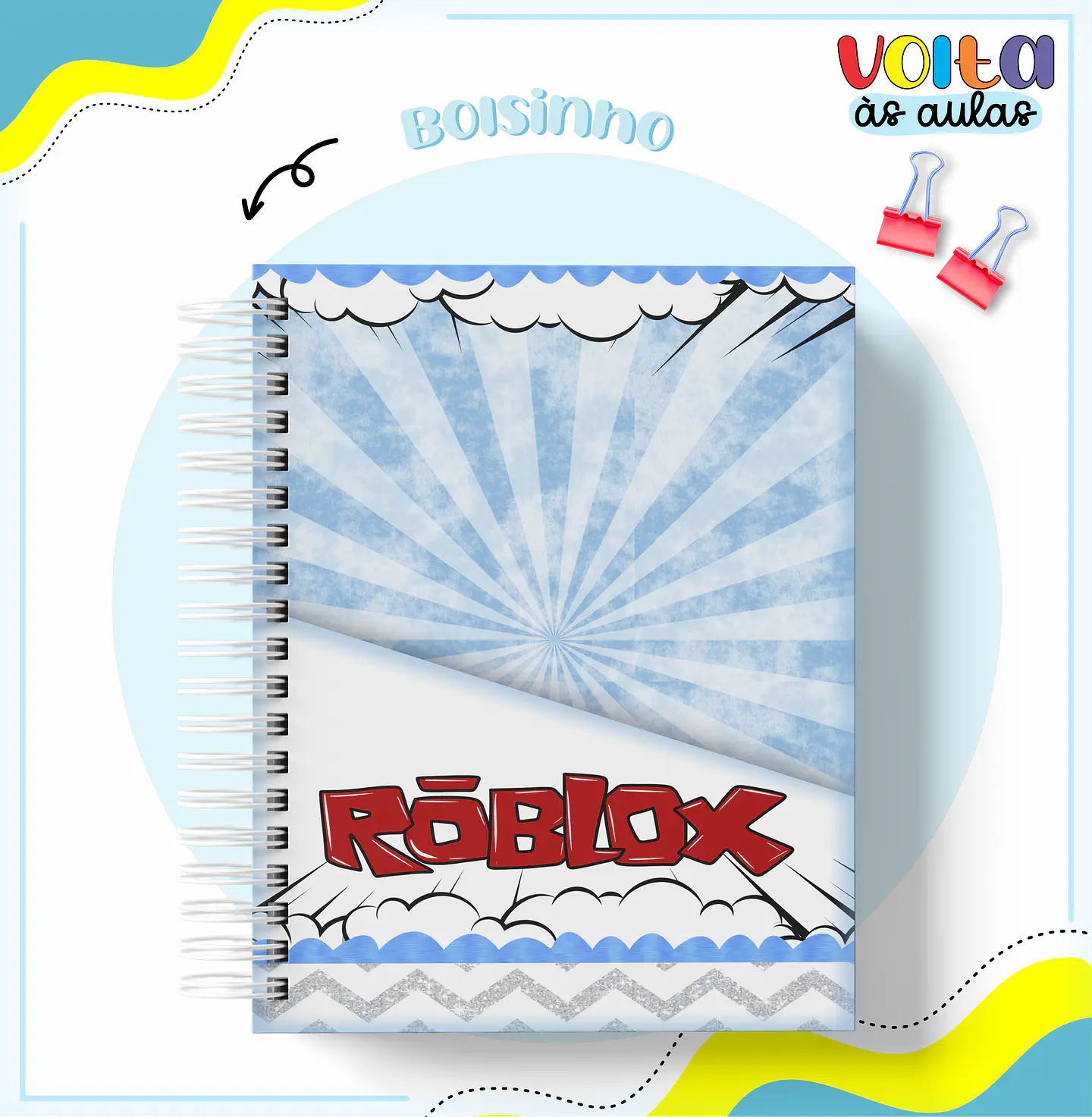 ARQUIVO ENCADERNAÇÃO KIT ESCOLAR ROBLOX - LINA CRIATIVA 3